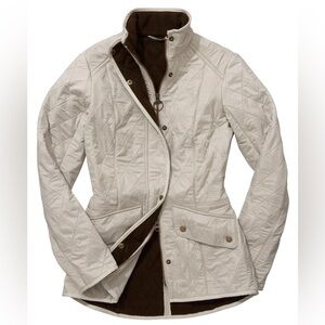 Classic Barbour Women’s Quilted Jacket in Silver size 6